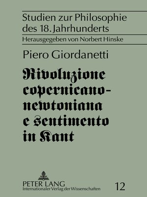 cover image of Rivoluzione copernicano-newtoniana e sentimento in Kant